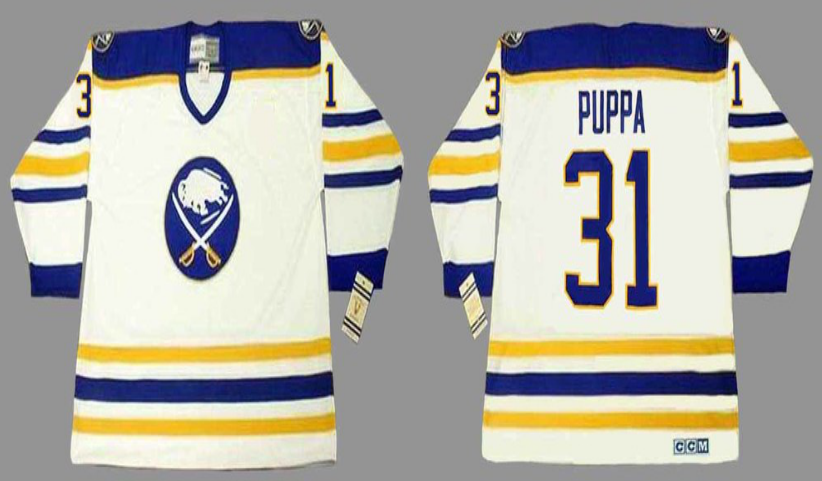 2019 Men Buffalo Sabres 31 Puppa white CCM NHL jerseys